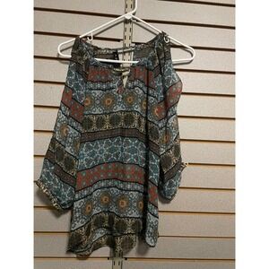 A. Byer Multicolor Patterned Blouse